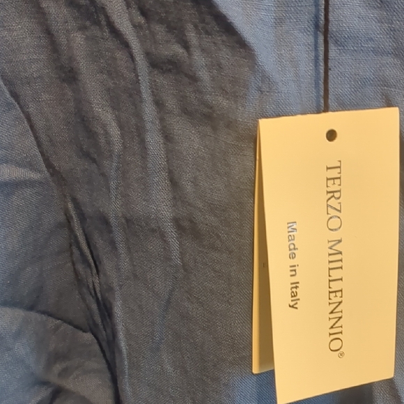 TERZO MILLENNIO Blue Blouse Top - Picture 5 of 7